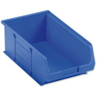 Container Bin Heavy Duty Polypropylene W350xD205xH132mm Blue [Pack 10]
