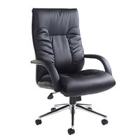 Derby Executive Soft Leather Faced Chair - Black