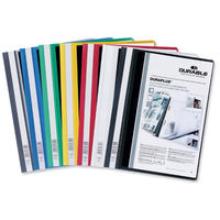 Durable Duraplus"ation Filing Folder PVC with Clear Title Pocket A4 Assorted Ref 2579/00 [Pack 25]