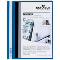 Durable Duraplus"ation Filing Folder PVC with Clear Title Pocket A4 Blue Ref 2579/06 [Pack 25]