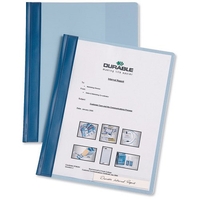 Durable Management Flat File Plastic Clear Front A4 Plus Blue Ref 2510/06 [Pack 25]