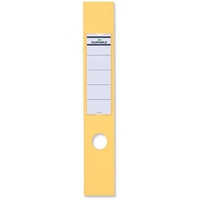 Durable Ordofix Spine Labels Self-adhesive PVC for Lever Arch File Yellow Ref 8090/04 [Pack 10]