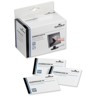 Durable Screenclean Individually Packed Moist Low Lint Wipes Pre-saturated Ref 5787 [Pack 50 sachets]