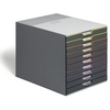 Durable Varicolor Plastic Desktop Drawer Set Stackable 10 Drawers A4 Ref 761027