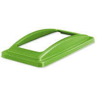 EcoSort Recycling System Waste Lid for Mixed Recycling Wide Open Aperture Green Ref ECOFRAMESPIC11