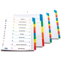 Elba Dividers Europunched 1-12 with Coloured Tabs A4 White Ref 100204616