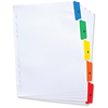 Elba Dividers Europunched 1-5 with Coloured Tabs A4 White Ref 100204622