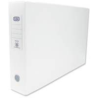 Elba Lever Arch File PVC Slotted 80mm Spine 2 Ring A3 White Ref 100082445 [Pack 2]