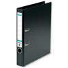 Elba Mini Lever Arch File PVC 50mm Spine A4 Black Ref 100202102 [Pack 10]