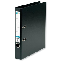 Elba Mini Lever Arch File PVC 50mm Spine A4 Black Ref 100202102 [Pack 10]