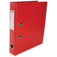 Elba Mini Lever Arch File PVC 50mm Spine A4 Red Ref 100080909 [Pack 10]