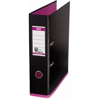 Elba MyColour Lever Arch File Polypropylene Capacity 80mm A4 Black and Pink Ref 100081035