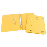 Elba Spirosort Transfer Spring File Recycled 310gsm 35mm Foolscap Yellow Ref 100090163 [Pack 25]