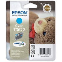 Epson T0612 Inkjet Cartridge Teddybear Page Life 250-420pp Cyan Ref C13T06124010
