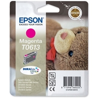 Epson T0613 Inkjet Cartridge Teddybear Page Life 250-370pp Magenta Ref C13T06134010