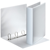 Esselte Presentation Ring Binder Polypropylene 4 D-Ring 55mm Spine A4 White Ref 49704 [Pack 10]