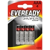 Eveready Silver Alkaline Battery AAA PK4 Ref 637330 [Pack 4]