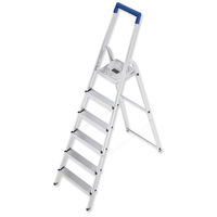 Folding Aluminium Ladder 6 Non Slip Ribbed Steps 5.5kg