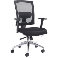 Gemini 300 Mesh Task Chair With Adjustable Arms - Black