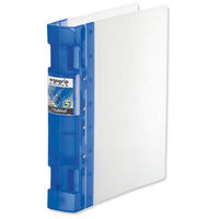 Guildhall GLX Ergogrip Binder Capacity 400 Sheets 4x 2 Prong 55mm Spine A4 Frost Cobalt Blue Ref 4542 [Pack 2]
