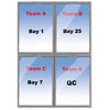 Information Display Polystyrene Modular with 3 Varieties Fixings 4x A4 Metallic
