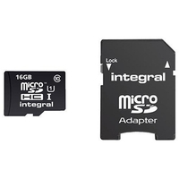 Integral Ultima Pro Micro SDHC Media Memory Card Class 10 16GB Ref INMSDH16G10-40U1