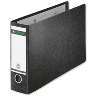 Leitz Board Lever Arch File Oblong Landscape 77mm Spine A4 Black Ref 1074-00-95 [Pack 4]