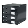 Leitz Click and Store 4 Drawer Cabinet Collapsible Cabinet A4 Black Ref 60490095