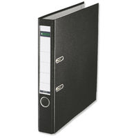 Leitz Mini Lever Arch File Plastic 50mm Spine A4 Black Ref 10151095 [Pack 10]