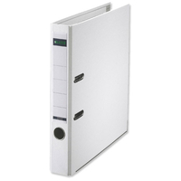 Leitz Mini Lever Arch File Plastic 50mm Spine A4 White Ref 10151001 [Pack 10]