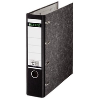 Leitz Standard Double Lever Arch File 80mm Spine A4 Black Ref 1092-95 [Pack 5]