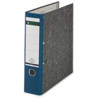 Leitz Standard Lever Arch File 80mm Spine Foolscap Blue Ref 1082-35 [Pack 10]