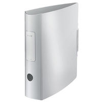 Leitz Style Lever Arch File Polypropylene 75mm 500 Sheet Capacity A4 White Ref 11080004 [Pack 5]