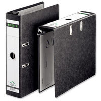 Leitz Suspension Lever Arch File 80mm Spine A4 Black Ref 1821-00-95 [Pack 5]