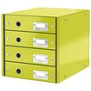 Leitz WOW Click and Store 4 Drawer Cabinet Collapsible A4 Green Ref 60490064