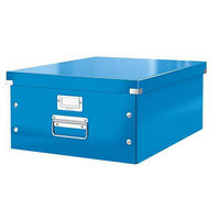 Leitz WOW Click and Store Archive Box Collapsible Large For A3 Blue Ref 60450036
