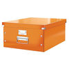 Leitz WOW Click and Store Archive Box Collapsible Large For A3 Orange Ref 60450044