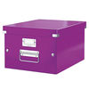 Leitz WOW Click and Store Box Medium A4 Purple Ref 60440062