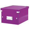 Leitz WOW Click and Store Box Small A5 Purple Ref 60430062