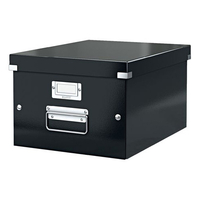 Leitz WOW Click and Store Collapsible Archive Box Medium For A4 Black Ref 60440095
