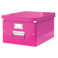 Leitz WOW Click and Store Medium Storage Box For A4 Pink Ref 60440023