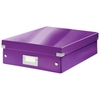 Leitz WOW Click and Store Organiser Box Medium Purple Ref 60580062