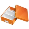 Leitz WOW Click and Store Organiser Box Small Orange Ref 60570044