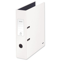 Leitz WOW Lever Arch File 80mm Spine for 600 Sheets A4 White Ref 10050001 [Pack 10]