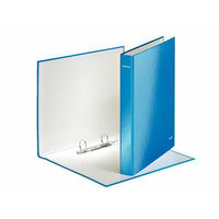 Leitz WOW Ring Binder 2 D-Ring 40mm Spine Size A4 Blue Ref 42410036 [Pack 10]