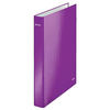 Leitz WOW Ring Binder 2 D-Ring Size 40mm Spine A4 Purple Ref 42410062 [Pack 10]