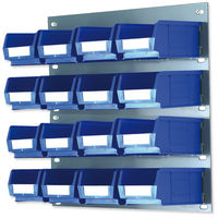 Louvred Panel W457xH438mm and 16 x Container Bins W165xD100xH75mm