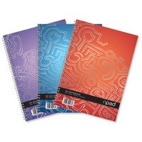 Oxford npad Modern Notebook Twin Wirebound 80gsm Ruled Margin 4 Holes 200pp A4+ Ref 100080105 [Pack 3]