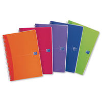 Oxford Office Notebook Twin Wirebound 180pp A5 Random Bright Colour Ref 100104780 [Pack 5]