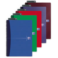 Oxford Office Notebook Wirebound Hard Cover 180pp 90gsm A4 Random Colour Ref 100102099 [Pack 5]